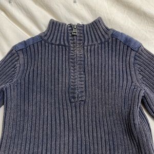 Cotton On Kids Quarter Zip Ribbed Boys Sweater